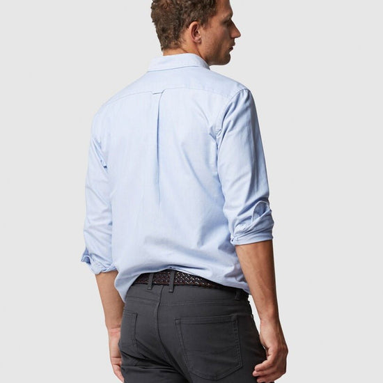 Young Ideas & Henmores -Gunn Oxford Shirt -Dusty Sage -S
