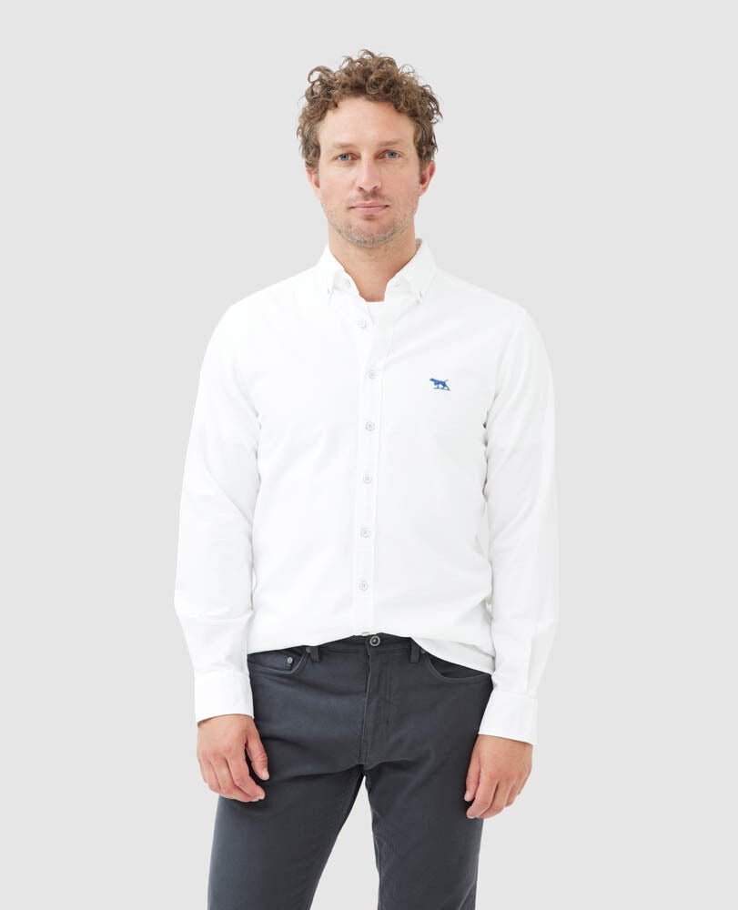 Young Ideas & Henmores -Gunn Oxford Shirt -Arctic -M
