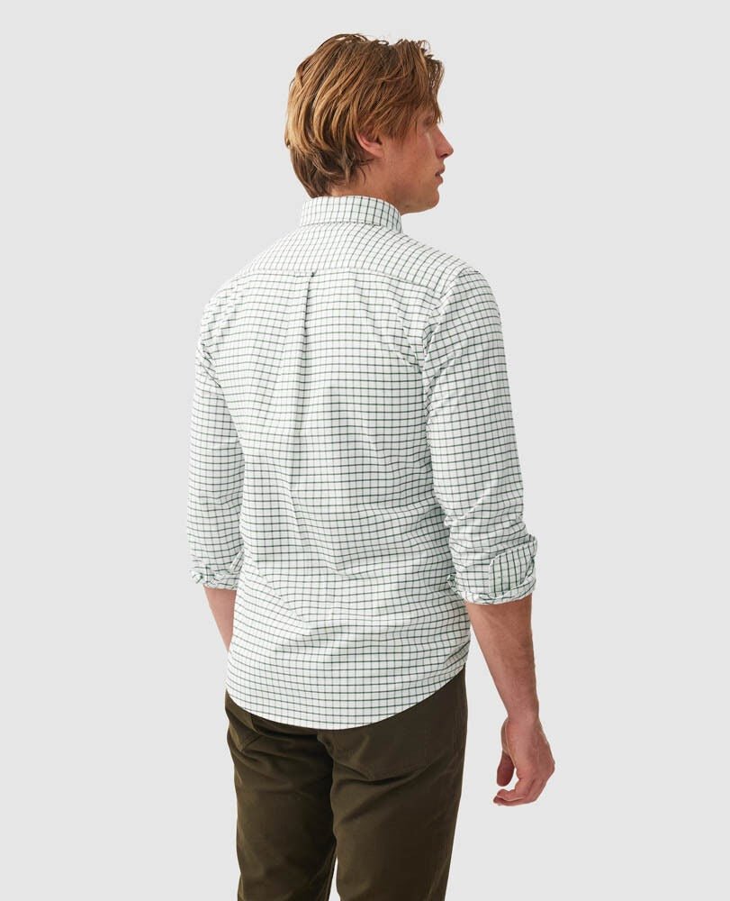 Young Ideas & Henmores -Gunn Oxford Valley Check Shirt -Olive -M
