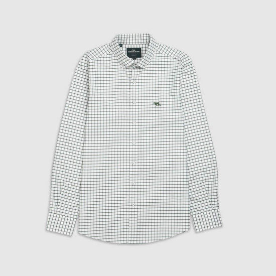 Young Ideas & Henmores -Gunn Oxford Valley Check Shirt -Olive -M