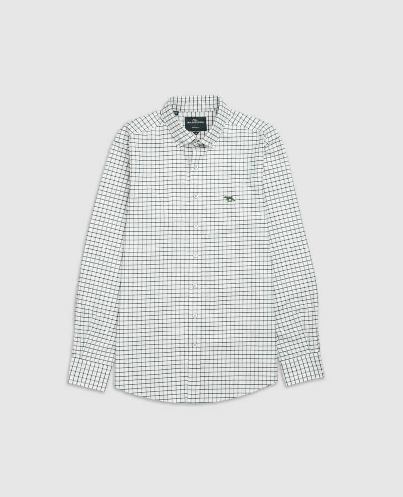 Young Ideas & Henmores -Gunn Oxford Valley Check Shirt -Olive -M