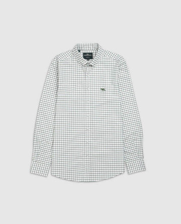 Young Ideas & Henmores -Gunn Oxford Valley Check Shirt -Olive -M