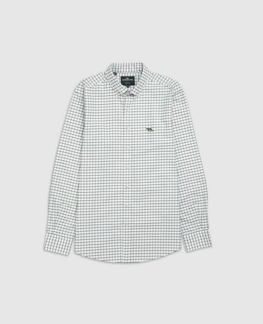 Young Ideas & Henmores -Gunn Oxford Valley Check Shirt -Olive -M