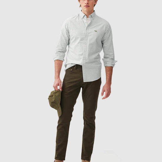 Young Ideas & Henmores -Gunn Oxford Valley Check Shirt -Olive -M