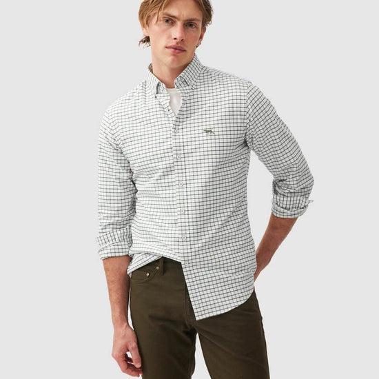 Young Ideas & Henmores -Gunn Oxford Valley Check Shirt -Olive -M