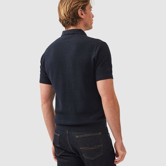 Young Ideas & Henmores - Masons Flat Polo Shirt - Midnight - S