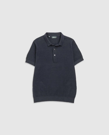 Young Ideas & Henmores - Masons Flat Polo Shirt - Midnight - S