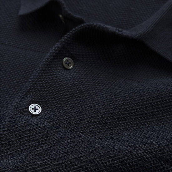Young Ideas & Henmores - Masons Flat Polo Shirt - Midnight - S