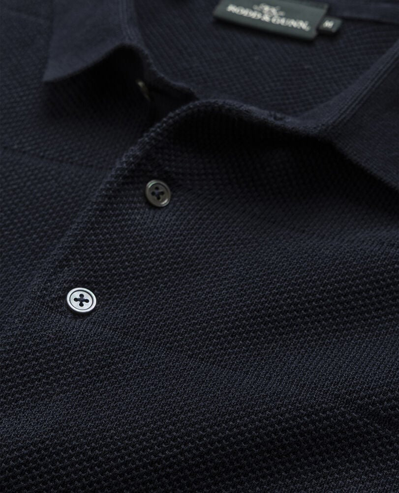Young Ideas & Henmores - Masons Flat Polo Shirt - Midnight - S