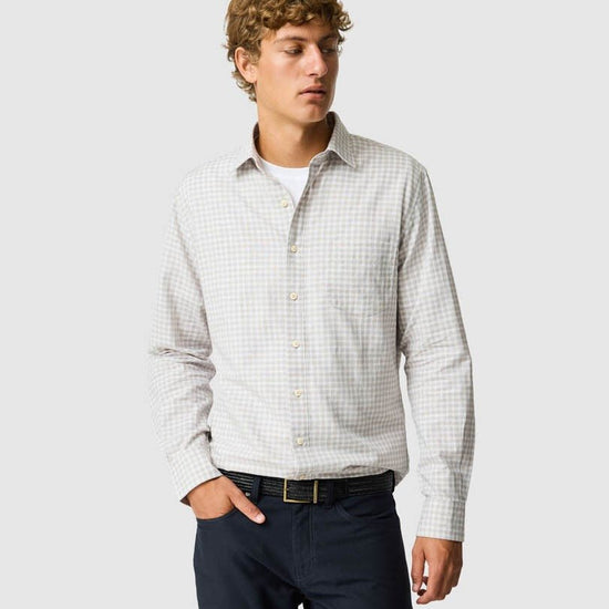 Young Ideas & Henmores -Mckerrow Sports Fit Shirt -Oat -L
