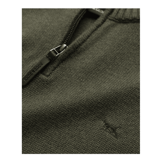 Young Ideas/Henmores - Merrick Bay Cotton 1/4 Zip Jumper - Indigo - M