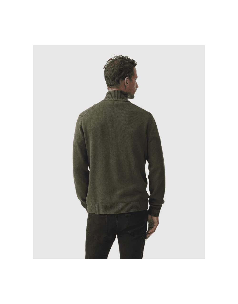 Young Ideas/Henmores - Merrick Bay Cotton 1/4 Zip Jumper - Indigo - M