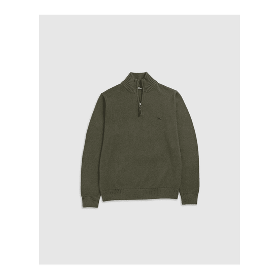 Young Ideas/Henmores - Merrick Bay Cotton 1/4 Zip Jumper - Indigo - M