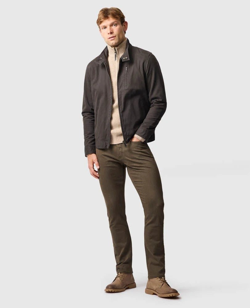 Young Ideas & Henmores -Motion Melange Straight Fit Jeans -Nutmeg Brown -34/32