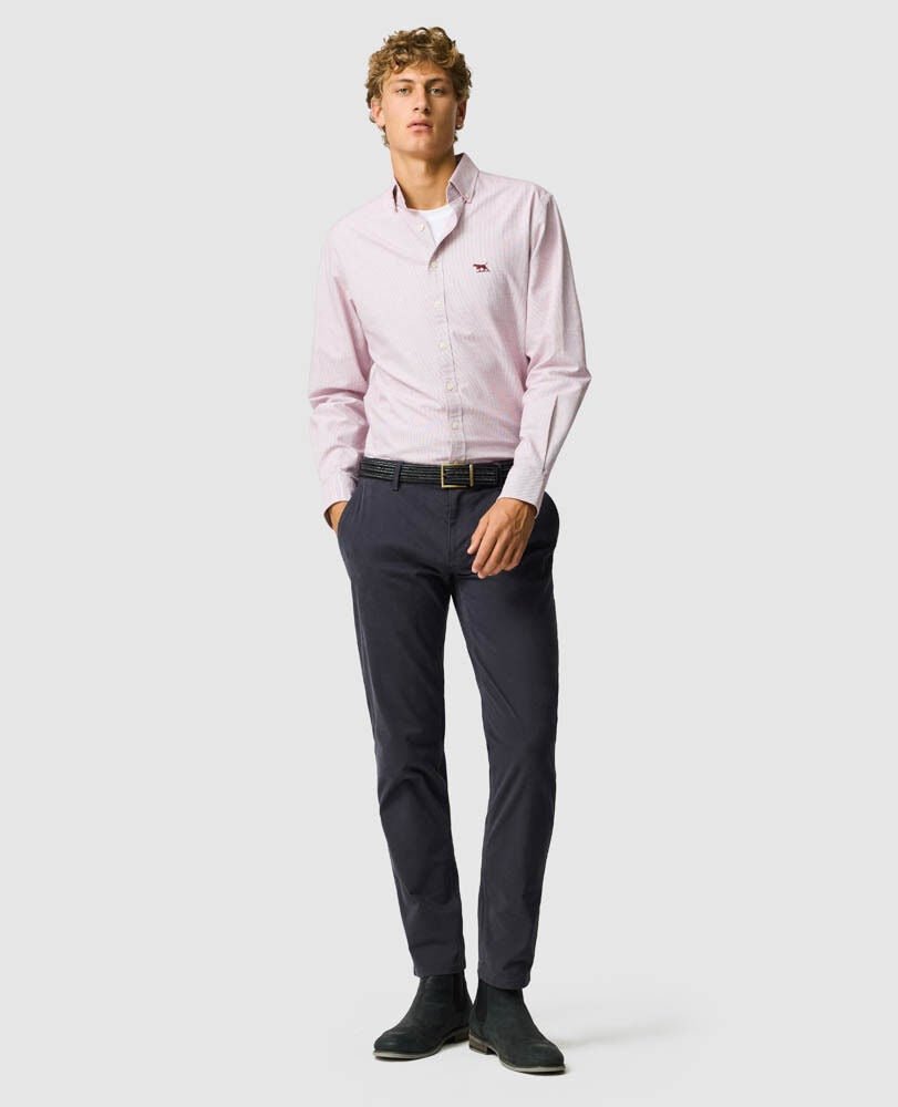 Young Ideas & Henmores -Oxford Crossing Shirt -Poppy -L