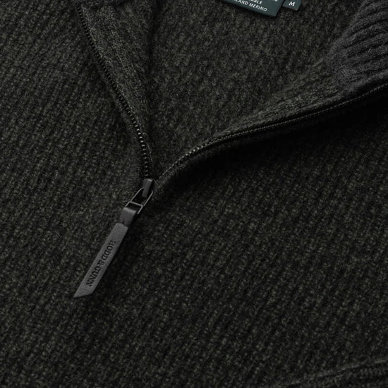 Young Ideas & Henmores -Robbies Road Wool 1/4 Zip Jumper -Jungle -M