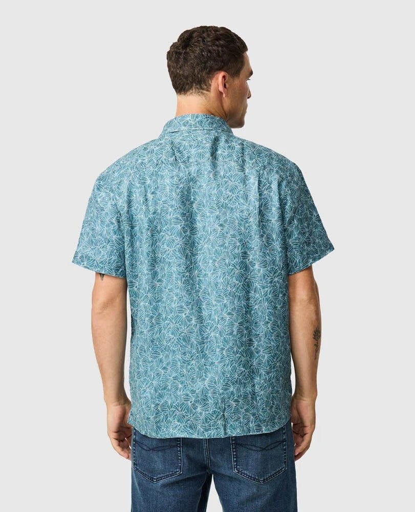 Young Ideas & Henmores - Whitlaker Short Sleeve Shirt - Bluestone - M