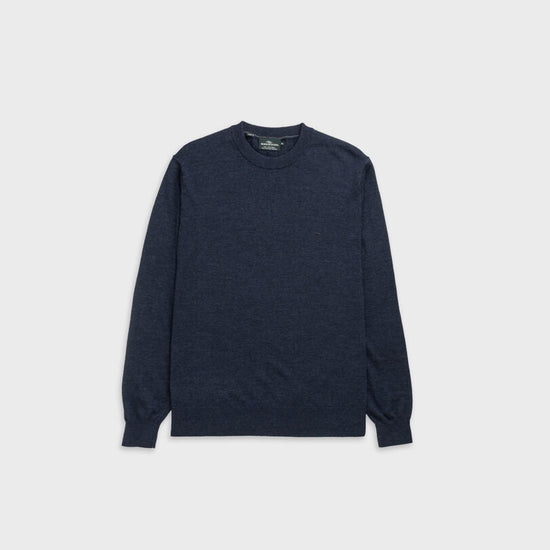 Young Ideas & Henmores -York Bay Crew Neck Jumper -Midnight Blue -M