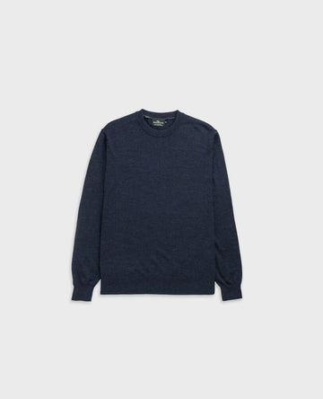 Young Ideas & Henmores -York Bay Crew Neck Jumper -Midnight Blue -M