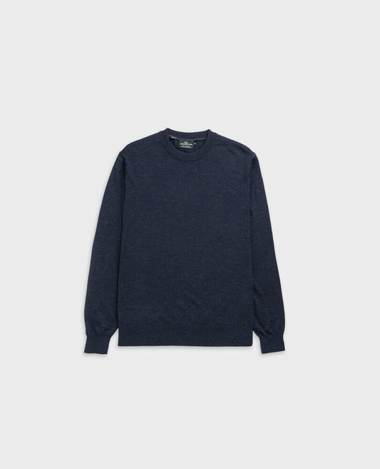 Young Ideas & Henmores -York Bay Crew Neck Jumper -Midnight Blue -M