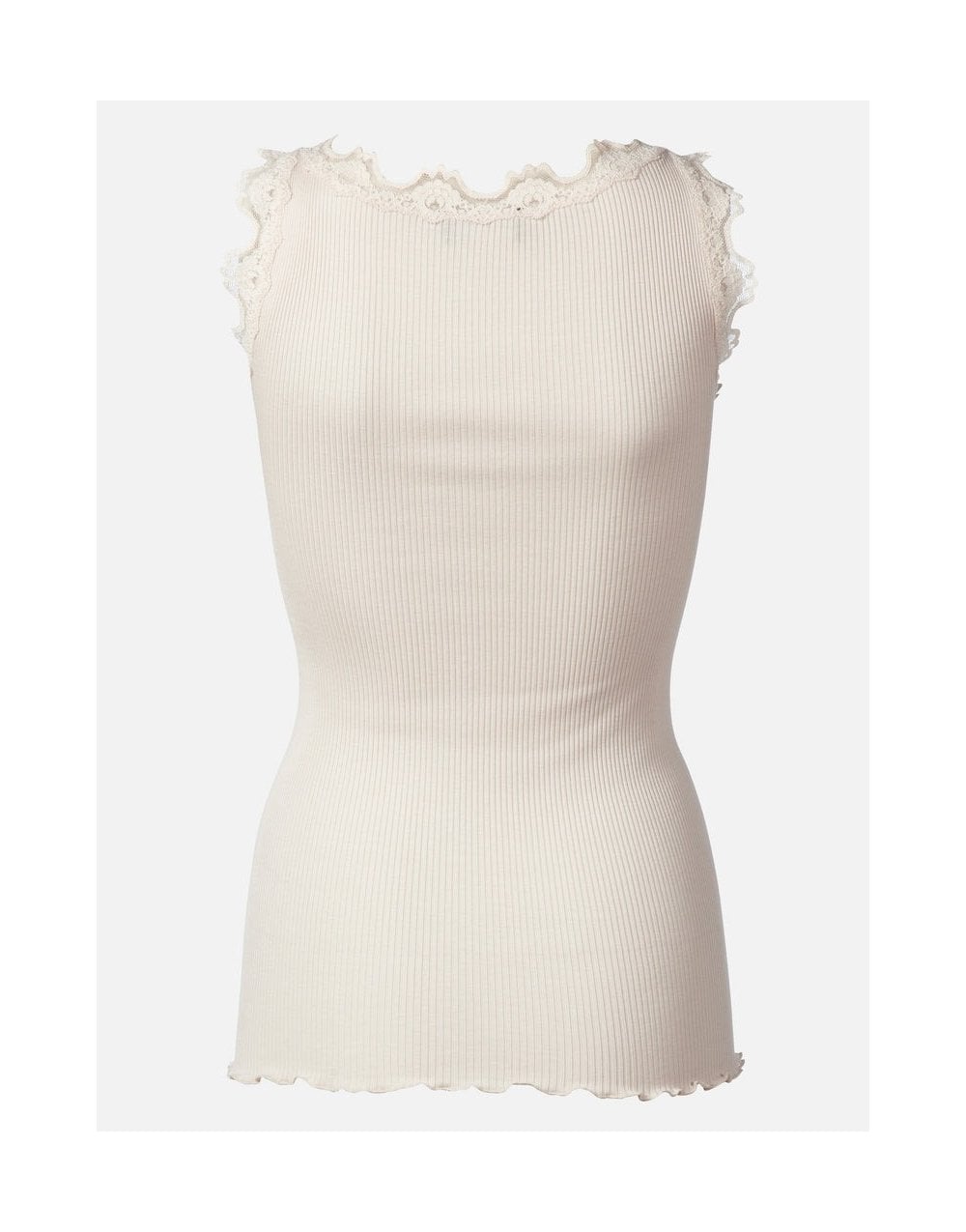 Young Ideas/Henmores - Babette Round Neck Lace Vest Top - 010 Black - S