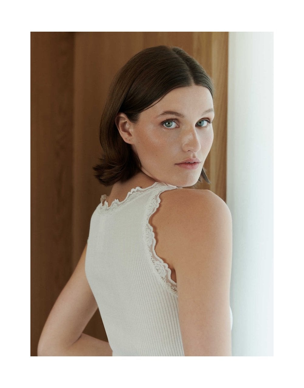 Young Ideas/Henmores - Babette Round Neck Lace Vest Top - 010 Black - S