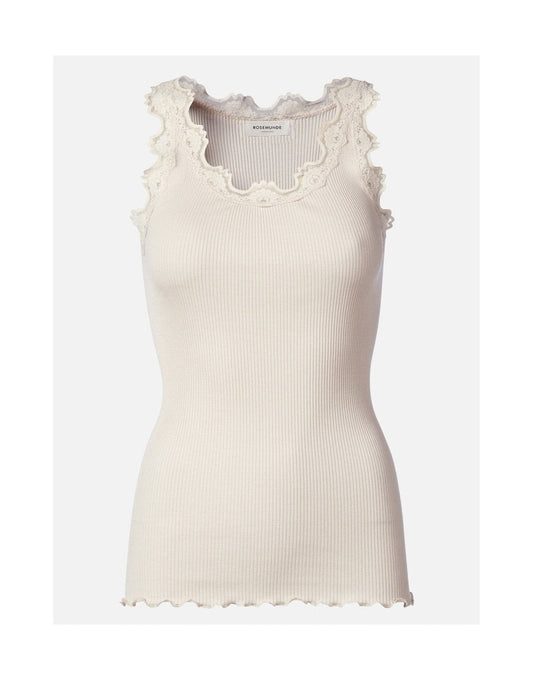 Young Ideas/Henmores - Babette Round Neck Lace Vest Top - 010 Black - S