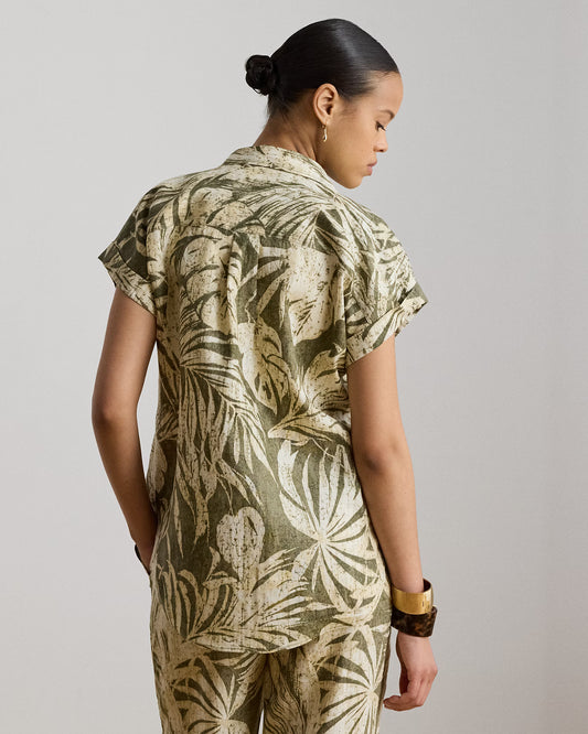 Woven Cap Sleeve Shirt