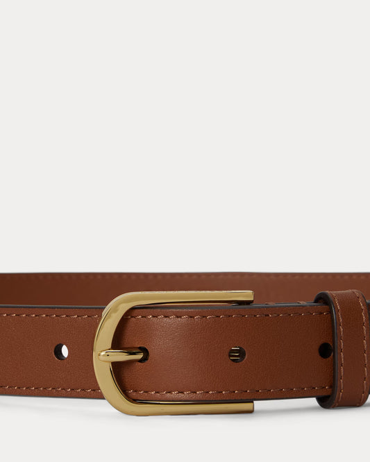 Modern Round Buckle Skinny Belt