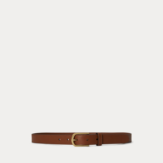 Modern Round Buckle Skinny Belt