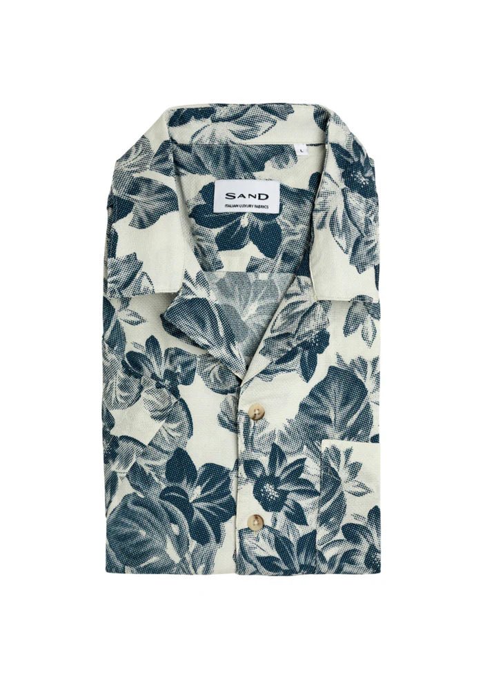 Young Ideas/Henmores - Chad Large Floral Short Sleeve Shirt - 950 Blue - M