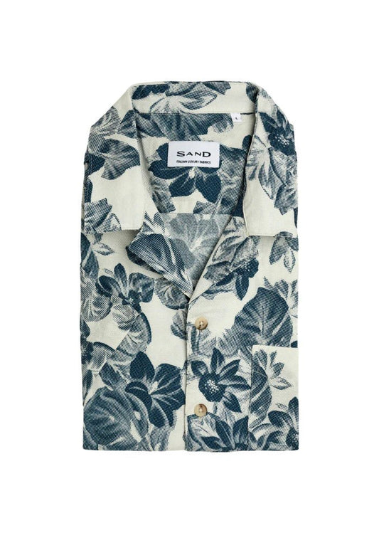 Young Ideas/Henmores - Chad Large Floral Short Sleeve Shirt - 950 Blue - M