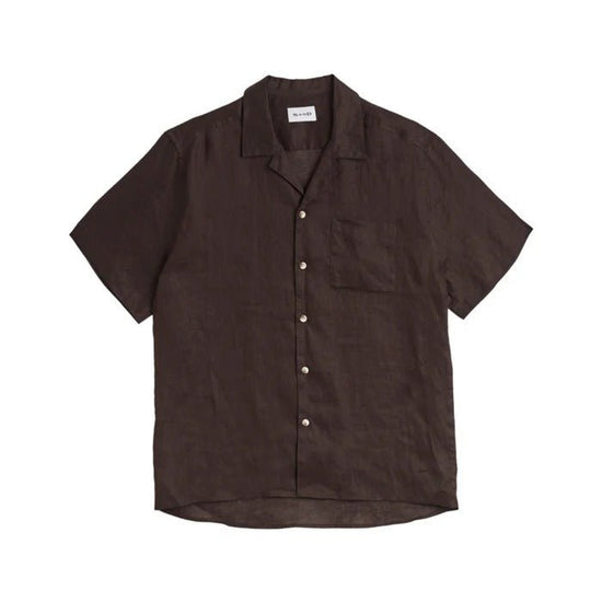 Young Ideas/Henmores - Chad Pocket Short Sleeve Shirt - 270 Dark Brown - M