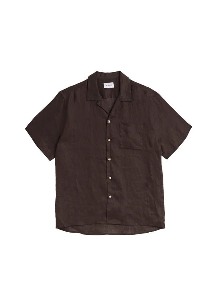 Young Ideas/Henmores - Chad Pocket Short Sleeve Shirt - 270 Dark Brown - M