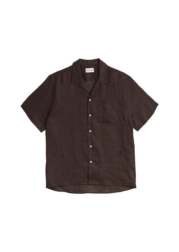 Young Ideas/Henmores - Chad Pocket Short Sleeve Shirt - 270 Dark Brown - M