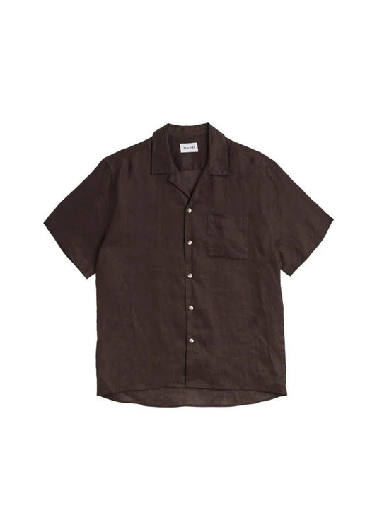 Young Ideas/Henmores - Chad Pocket Short Sleeve Shirt - 270 Dark Brown - M