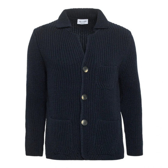 Young Ideas/Henmores - Dean Chunky Knit Cardigan - 590 Navy - M