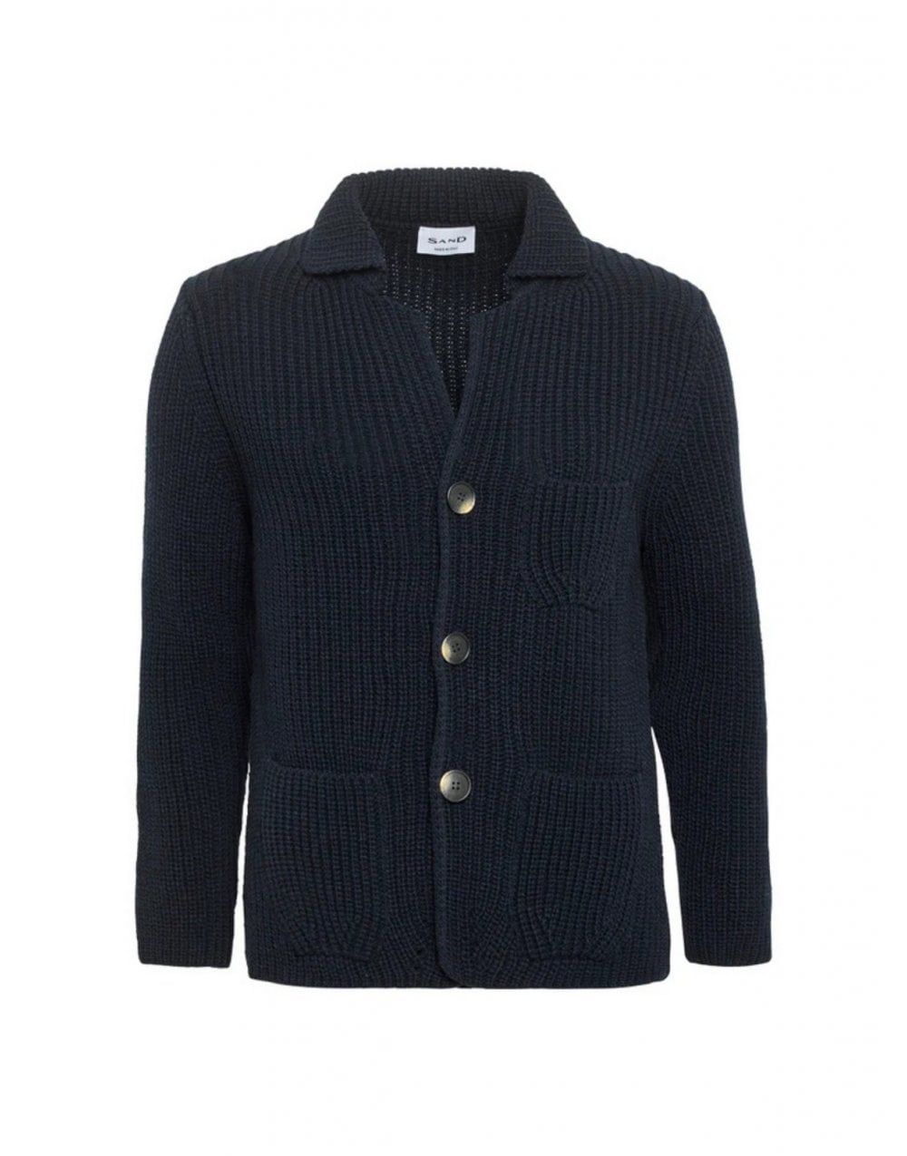 Young Ideas/Henmores - Dean Chunky Knit Cardigan - 590 Navy - M