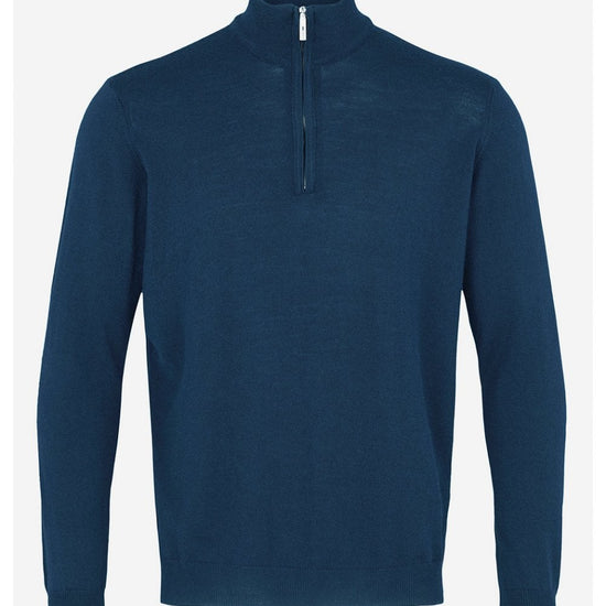 Young Ideas/Henmores - Ibro Cotton 1/4 Zip Knit - 20 Champagne Beige - M