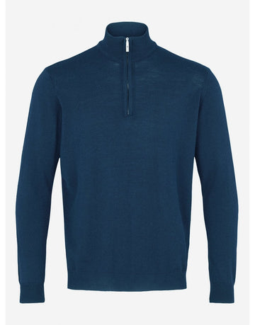 Young Ideas/Henmores - Ibro Cotton 1/4 Zip Knit - 20 Champagne Beige - M