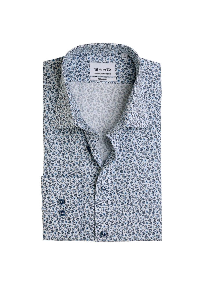 Young Ideas/Henmores - State N Ditsy Floral Shirt - 900 Navy Print - M