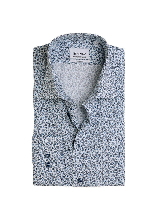 Young Ideas/Henmores - State N Ditsy Floral Shirt - 900 Navy Print - M