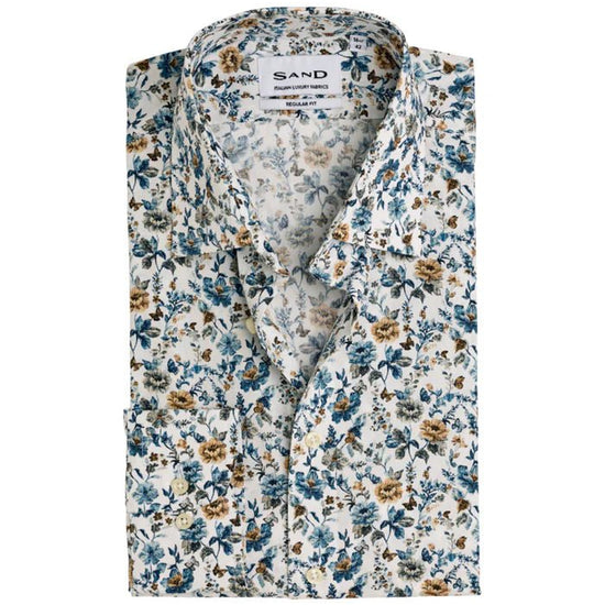 Young Ideas/Henmores - State N Floral Shirt - 900 Blue/Gold - XXL