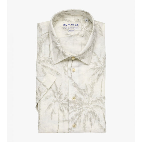 Young Ideas/Henmores - State Soft Linen Short Sleeve Shirt - 500 Blue - 39