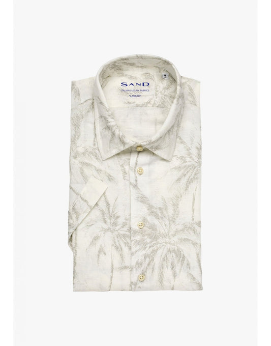 Young Ideas/Henmores - State Soft Linen Short Sleeve Shirt - 500 Blue - 39