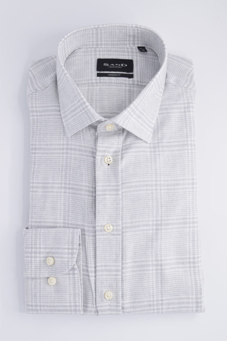 Young Ideas/Henmores - State Soft Long Sleeve Large Check Shirt - 140 Smoke Grey - 41