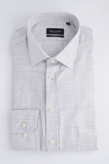 Young Ideas/Henmores - State Soft Long Sleeve Large Check Shirt - 140 Smoke Grey - 41