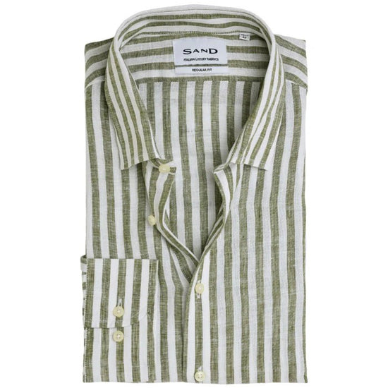 Young Ideas/Henmores - State Soft Stripe Shirt - 370 Green - M