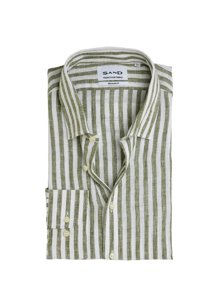 Young Ideas/Henmores - State Soft Stripe Shirt - 370 Green - M