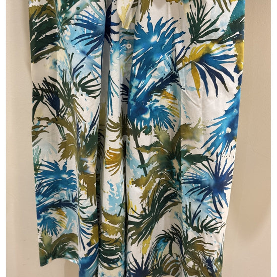 Young Ideas/Henmores - Dralla Watercolour Palms 3/4 Sleeve Midi Dress - 340 Watercolour Palms - 8